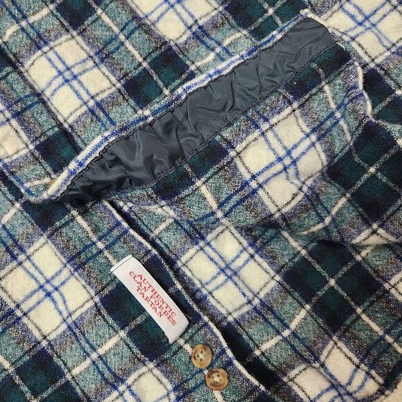Vtg Pendleton‎ Shirt Mens XL 100% Wool Button Down Green Plaid Heritage Outdoors - Picture 6 of 11